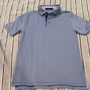 Boys SZ XL GREYSON Performance Blue Striped Polo Shirt